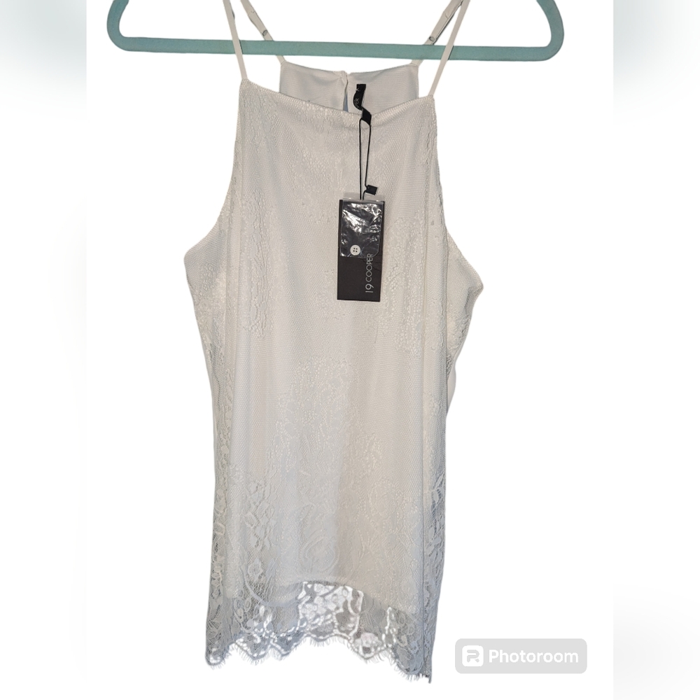 NWT White Lace 19 Cooper top - size XL